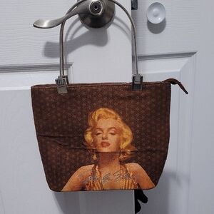 Brown Tote Bag with Iconic Print
